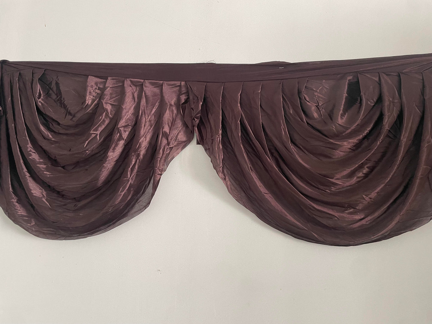 Ice Silk Swag for backdrop Black coffee