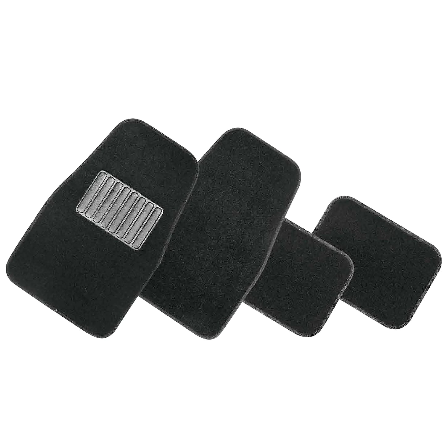Car Mat Carpet Deluxe 4 Pcs - Black