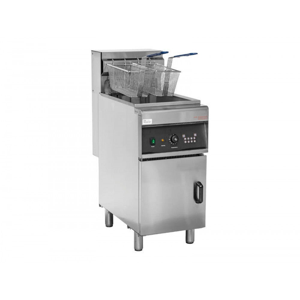 28L Commercial Single Vat Deep Fryer with 2 Fry Baskets - 415V / 18kW