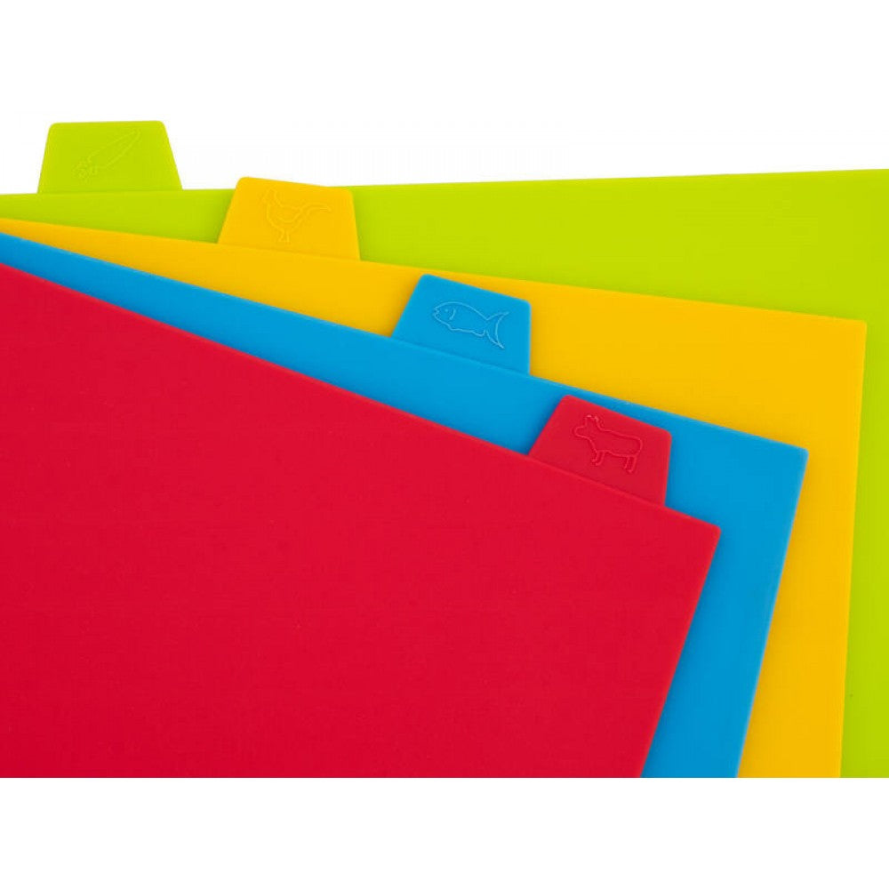 Kitchen Chopping Board & Stand Set - 4 Color Food Grade Boards