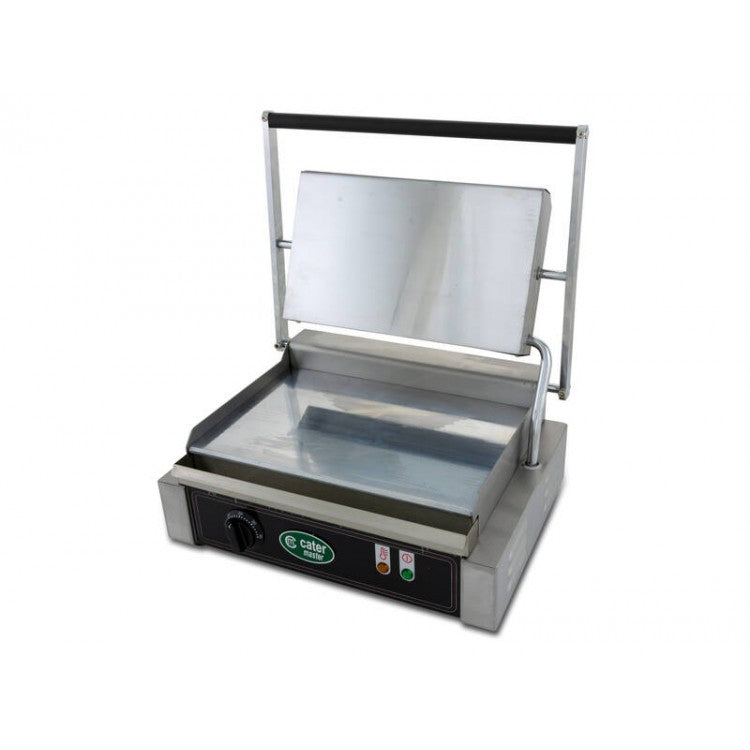 Single Panini Press 2.1kW - Commercial Toasted Sandwich Maker - Flat Top Grill