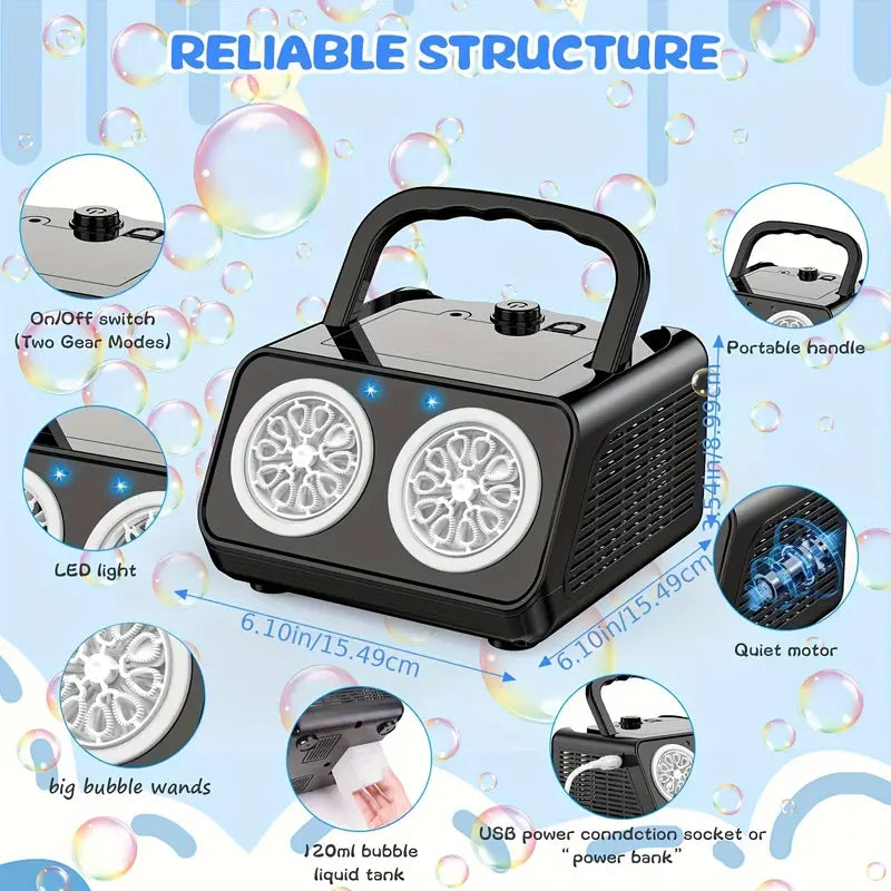 20000+ Bubbles Per Minute Portable Bubble Machine