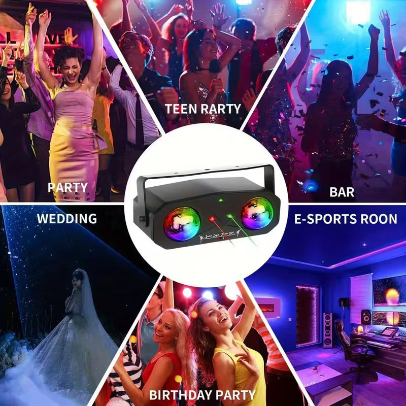 Double Magic Ball Laser Light with Remote Control