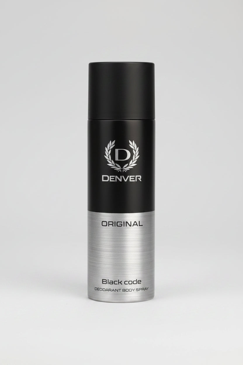 Denver Black Code Original Deodorant Body Spray For Men 150mls