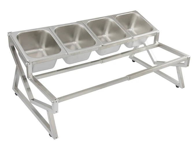 Expanding Stainless Steel Steam Pan Holder Frame Rack