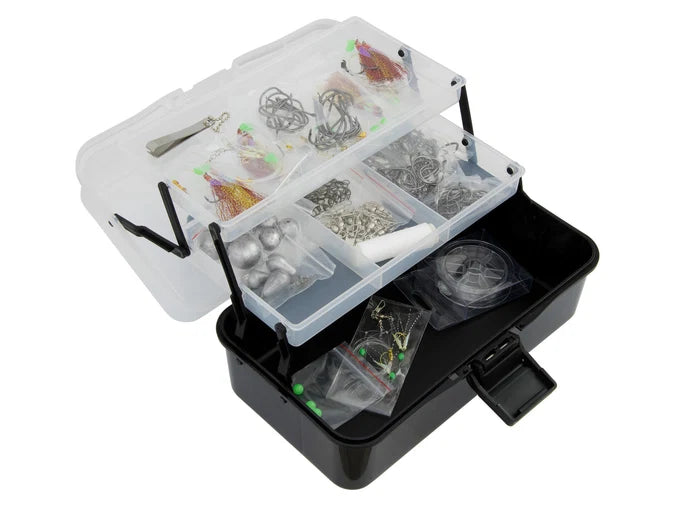 150+ Piece Value Fishing Tackle Kit with 2 Tray Box - Large