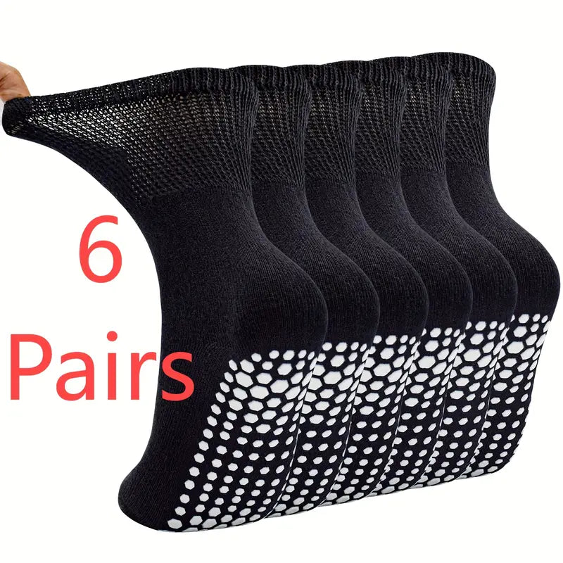1/6 Double No-Slip Diabetic Socks
