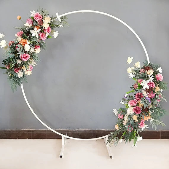 Wedding Arch Round Gold / White 2m