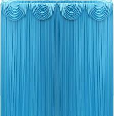 Backdrop With Stitched Swag Ice Silk White 3Mx3M
