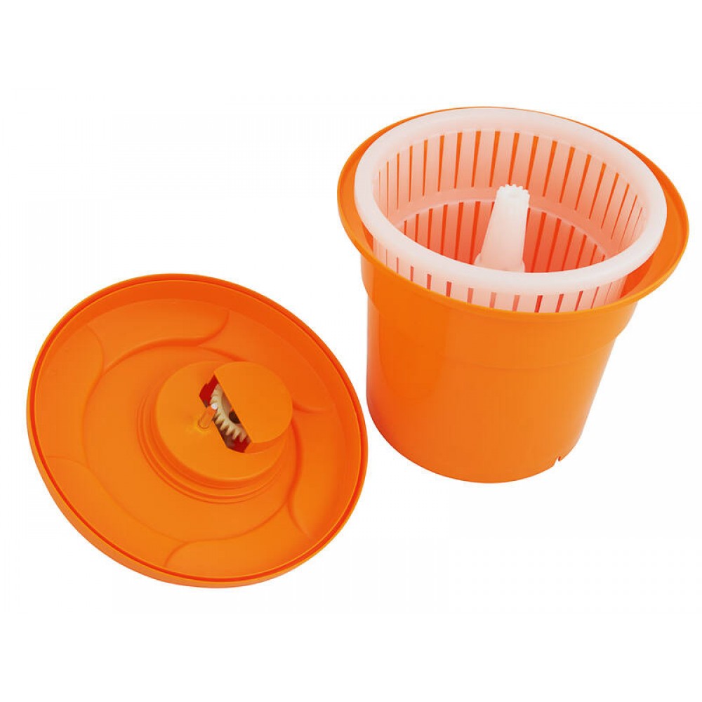 12L Commercial Salad Spinner - Fast, Manual Rotation - Orange