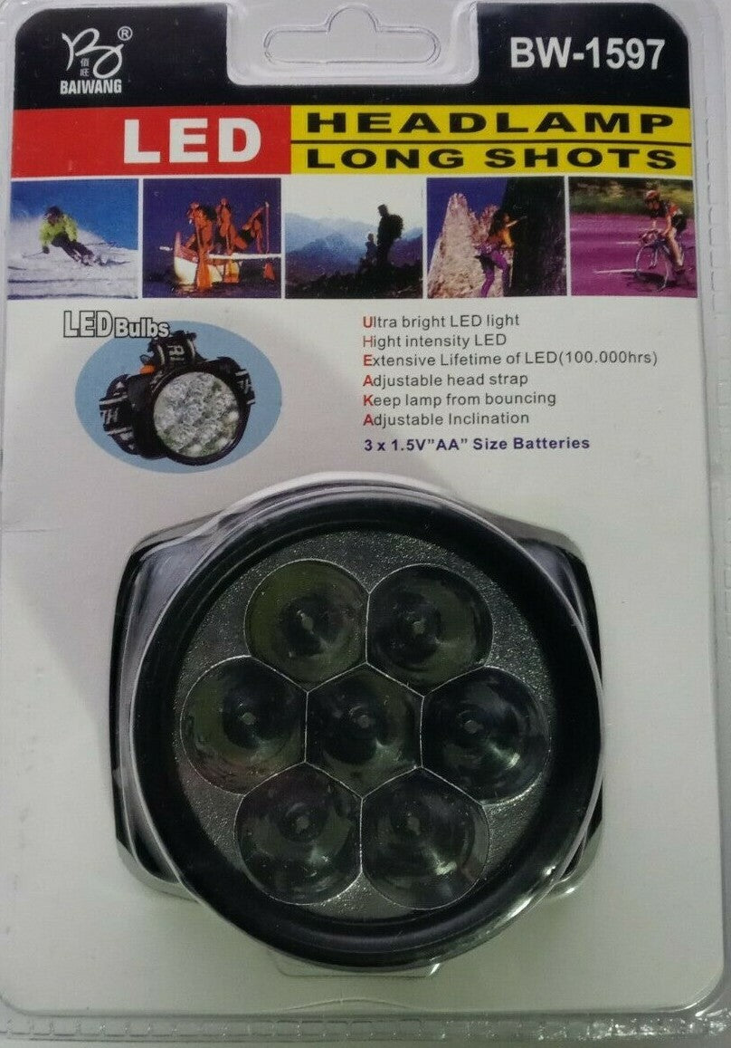 LED Long Shot Headlamp Flashlight for Running, Camping, Reading,Fishing, Hunting