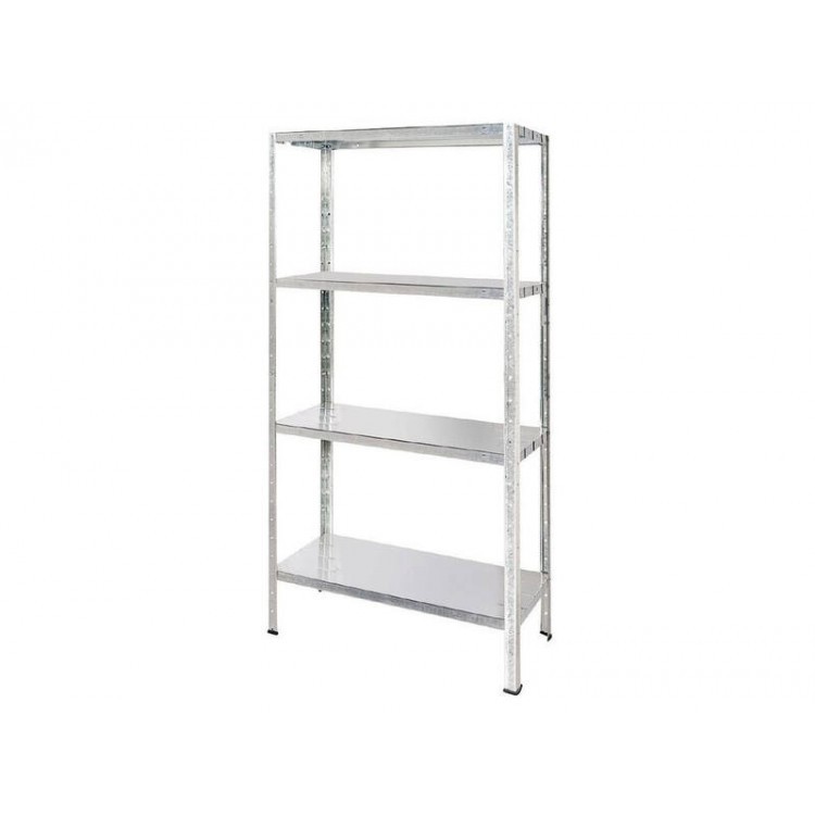 4 Tier Storage Rack Shelves 1.37m - Galv Steel Racking Shelf - Workshop Shelving
