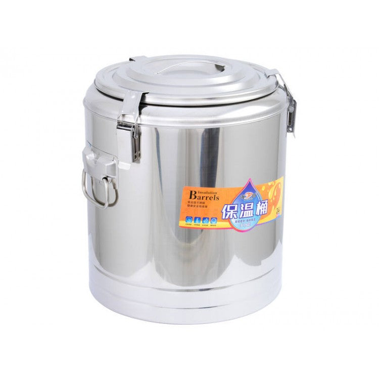 20L Stainless Steel Hot Pot with Locking Lid and Side Handles