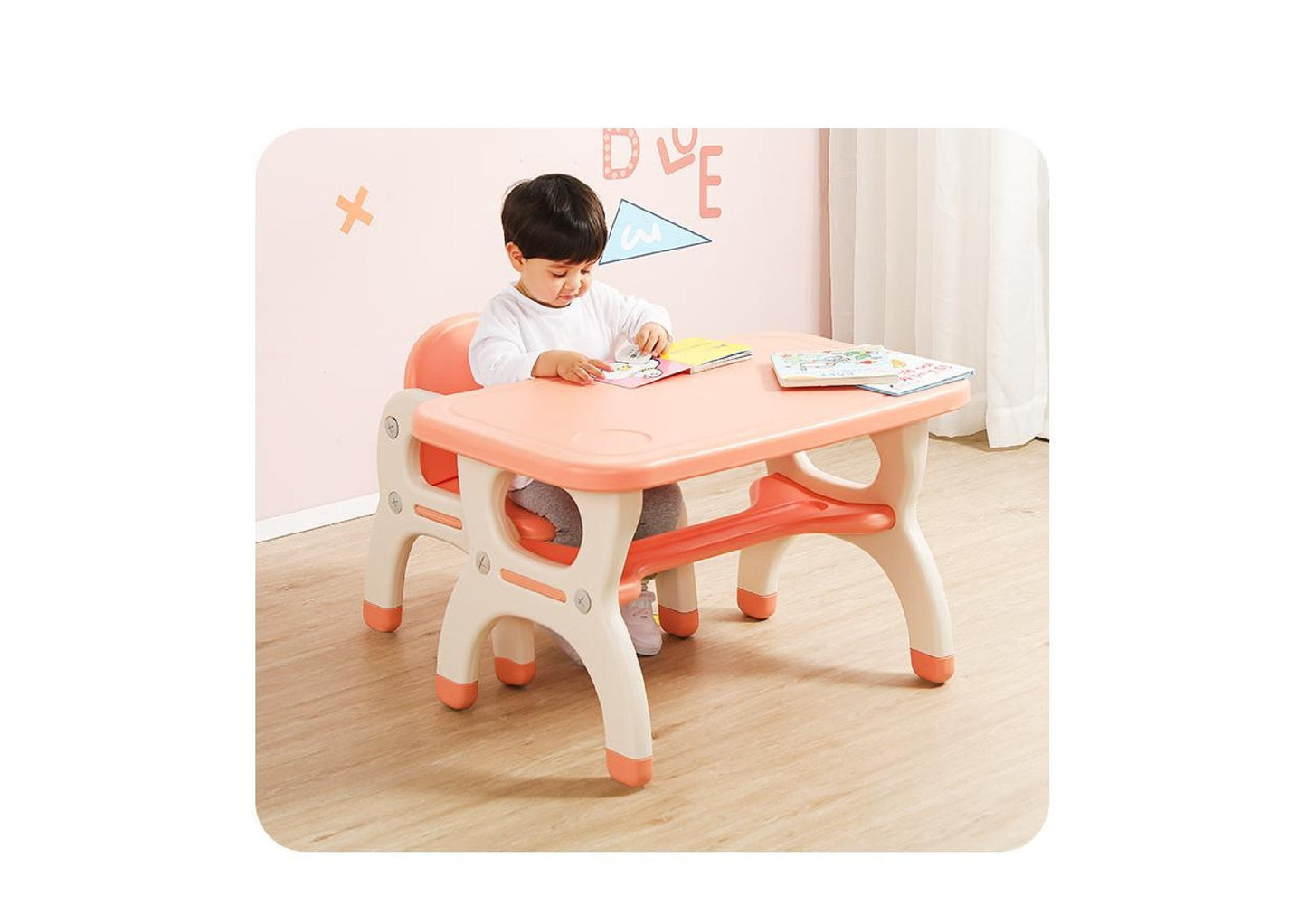 Kids Study Table & 1 Chair Set