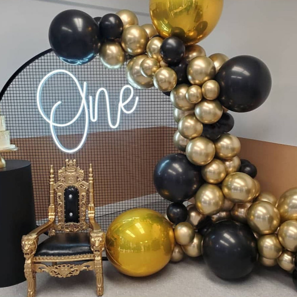 Balloons Garlands Kit- Gold, Black