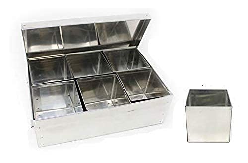 Masala Box 6 Compartment - Stainless Steel