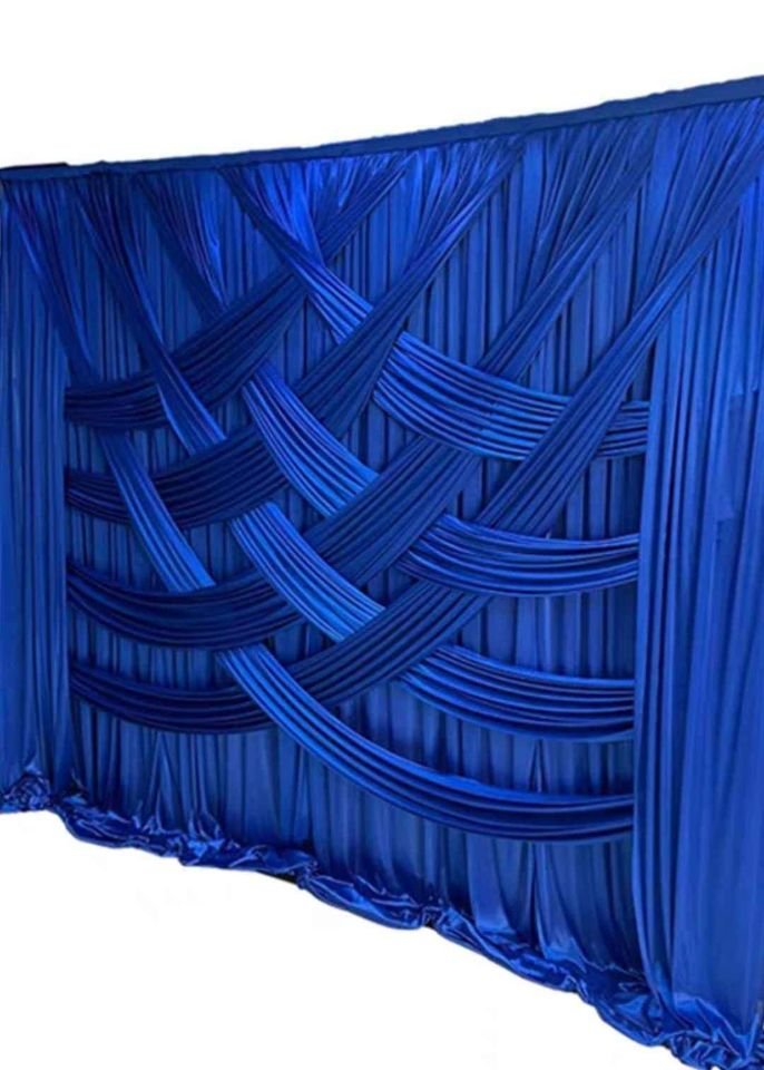 BackDrop 8 Pcs Drape 3x6 - Blue