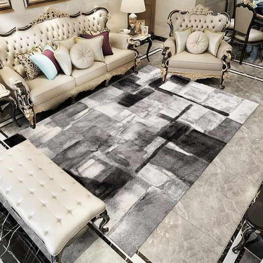 Black Shaded Pattern Rug 2 by 3m