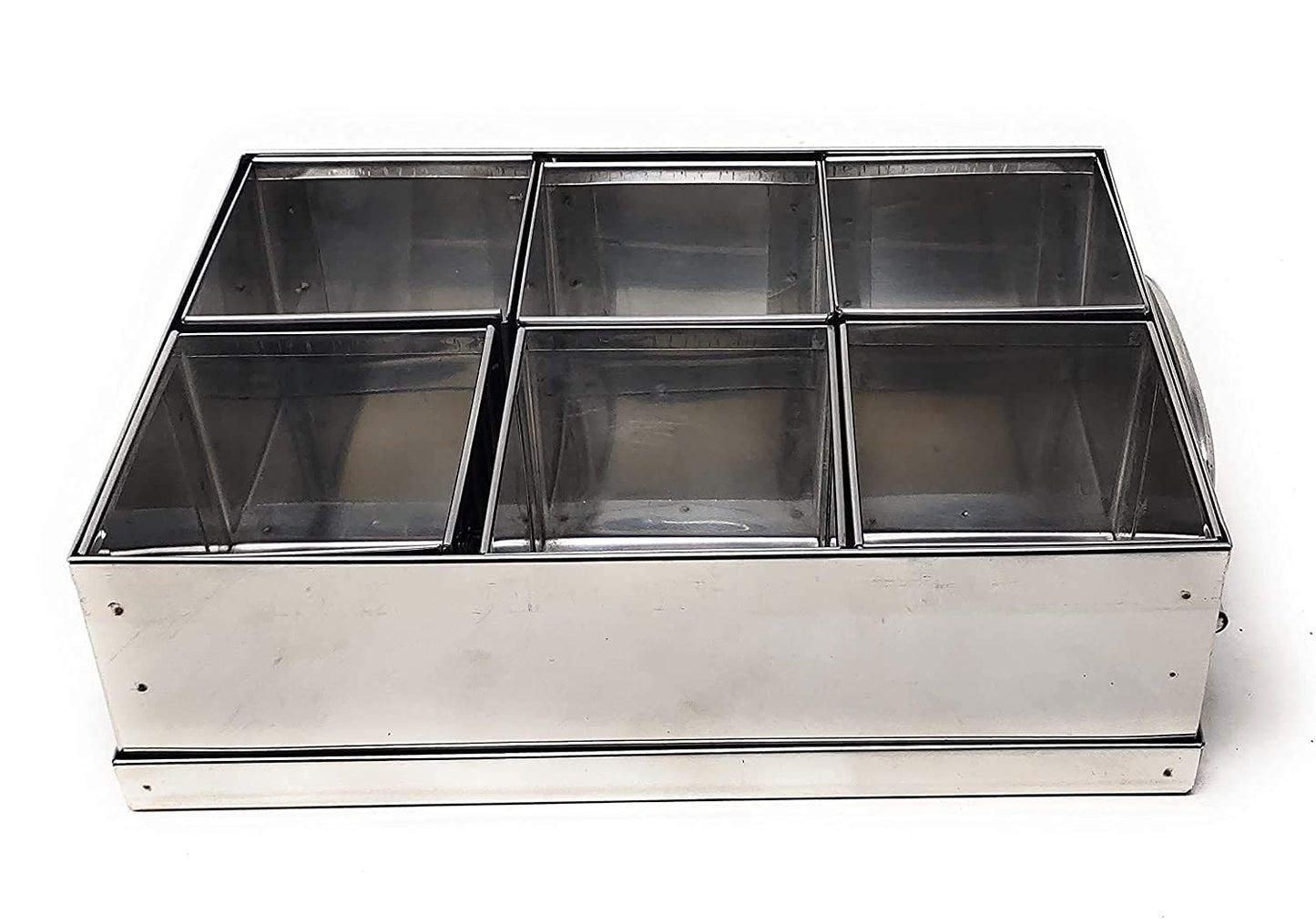 Masala Box 6 Compartment - Stainless Steel