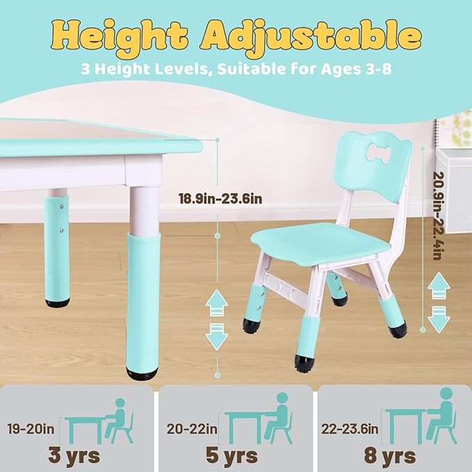 Kids Table and 1 Chairs Set