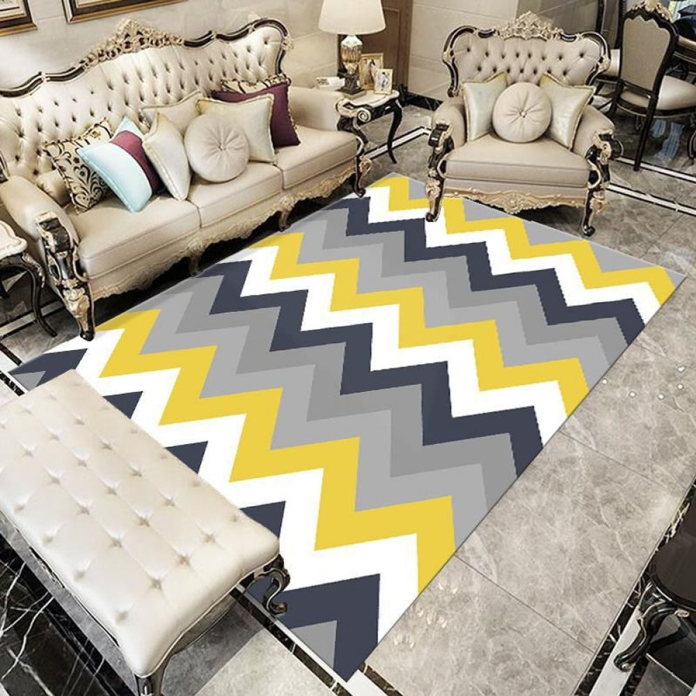 Checkered Yellow Rug Type 4