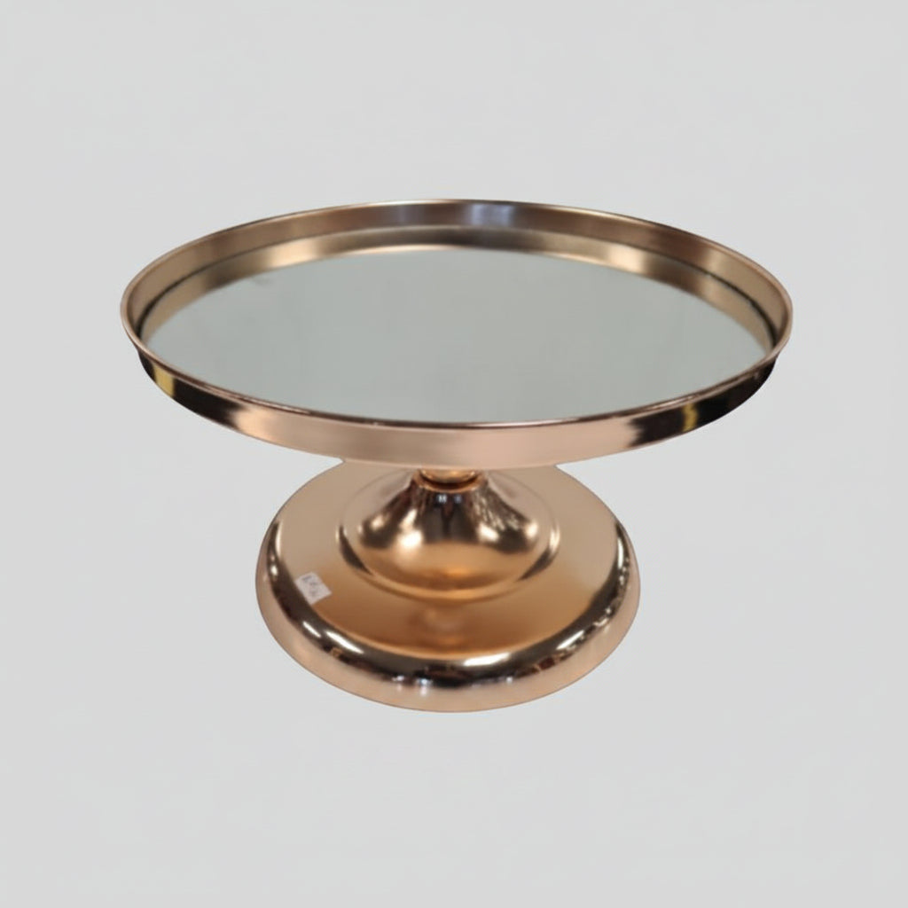 Gold Mirror Plate Cake Holder 21cm