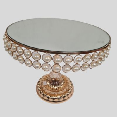 Decorative Mirror Plate Cake Holder 26cm