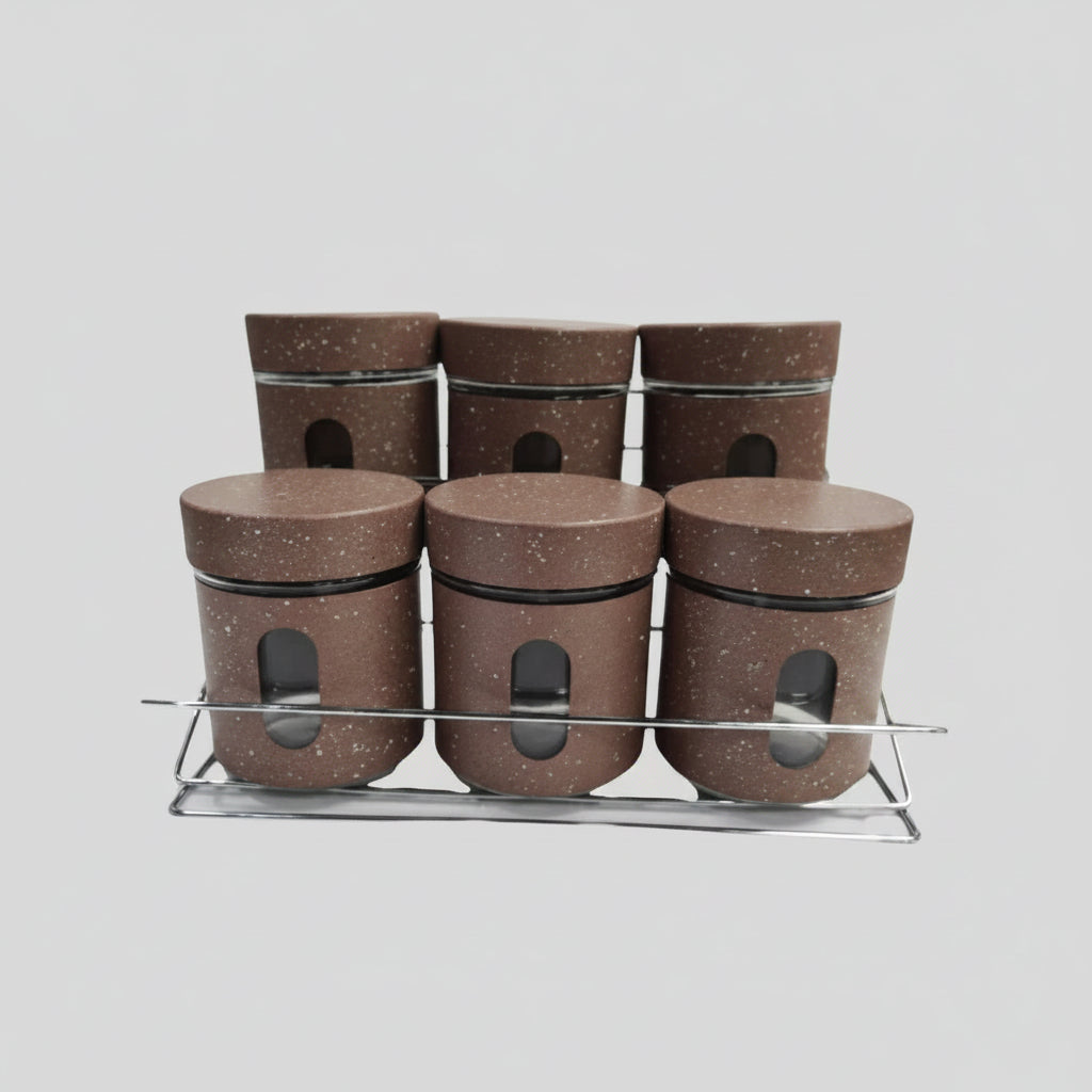 Condiments 6 Piece Set- Brown