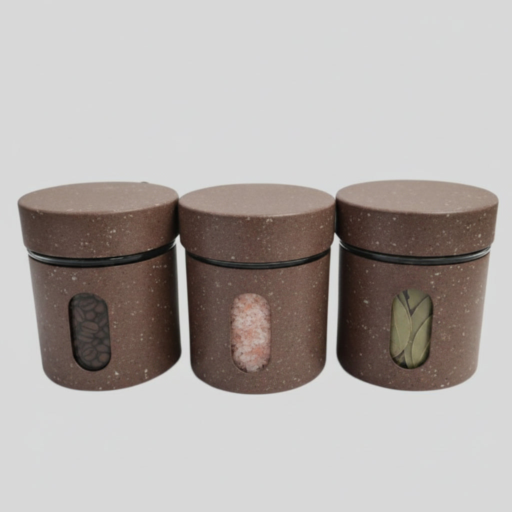 Condiments 3 Piece Set- Brown