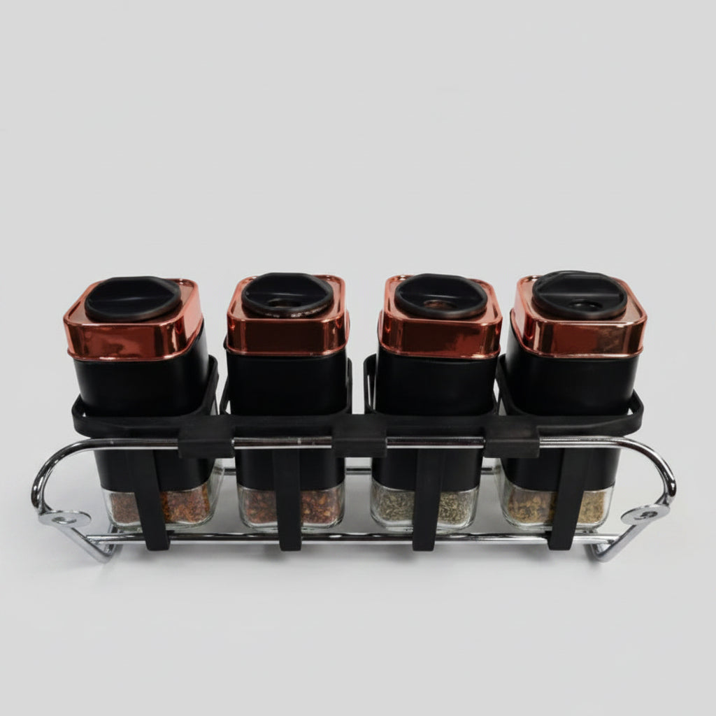 Condiments 4 Piece Set- Matte Black