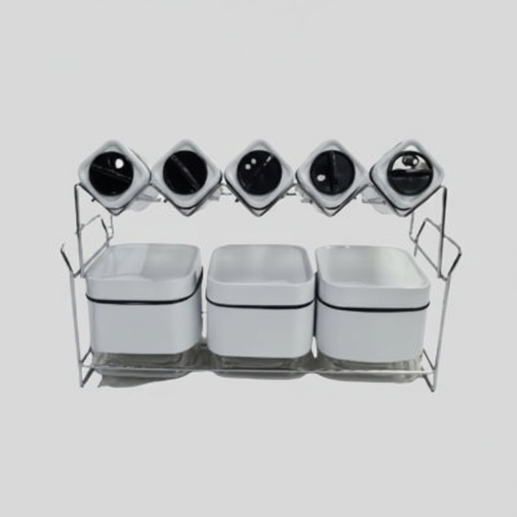 Condiments 8 Piece Set- Pure White