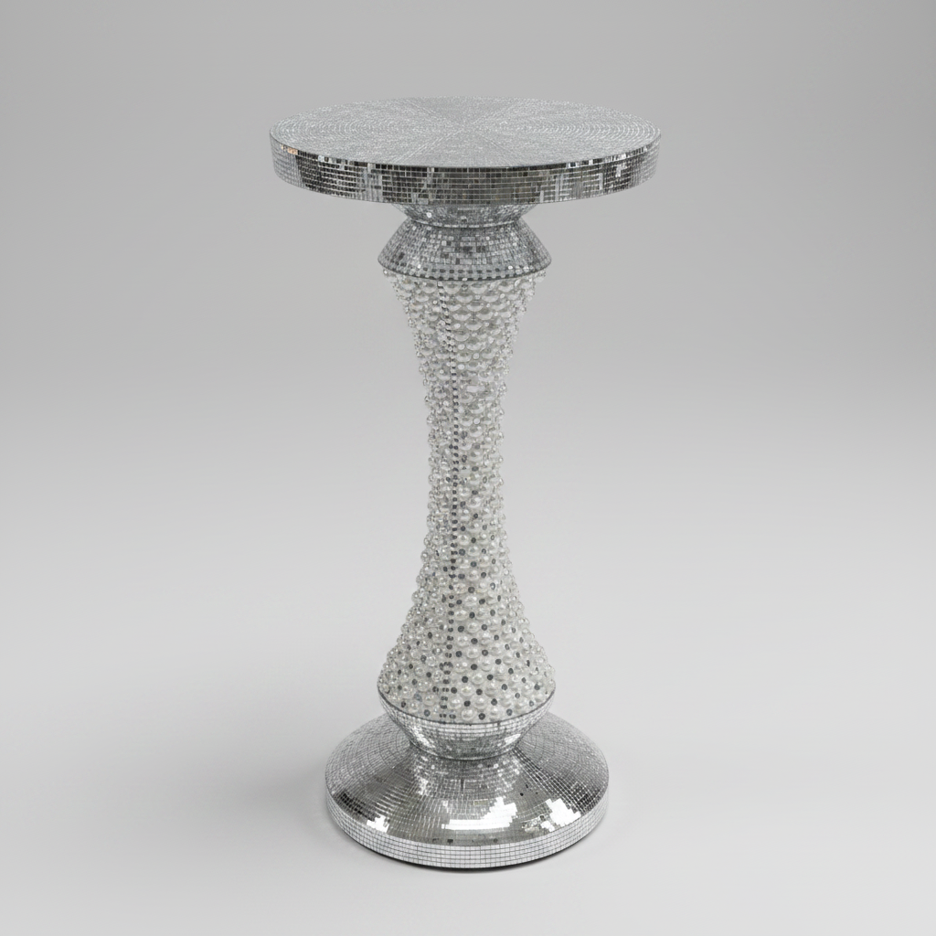 Pearl and Mirror Table Tall