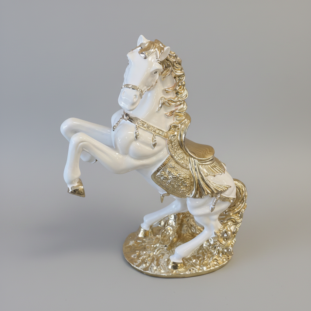 Standing Horse 32cm Gold