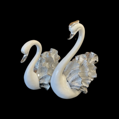 Large Swan Set Silver