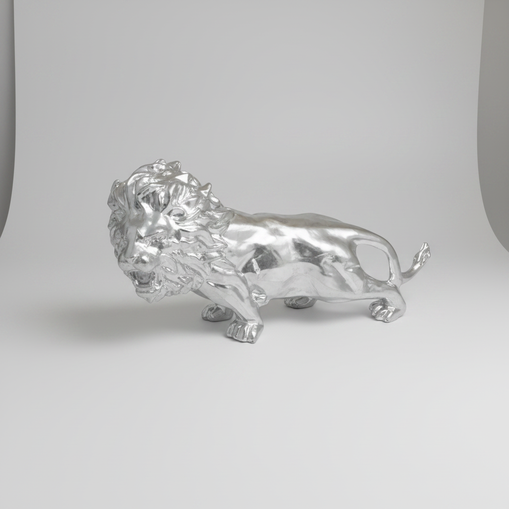Lion 16 cm Silver