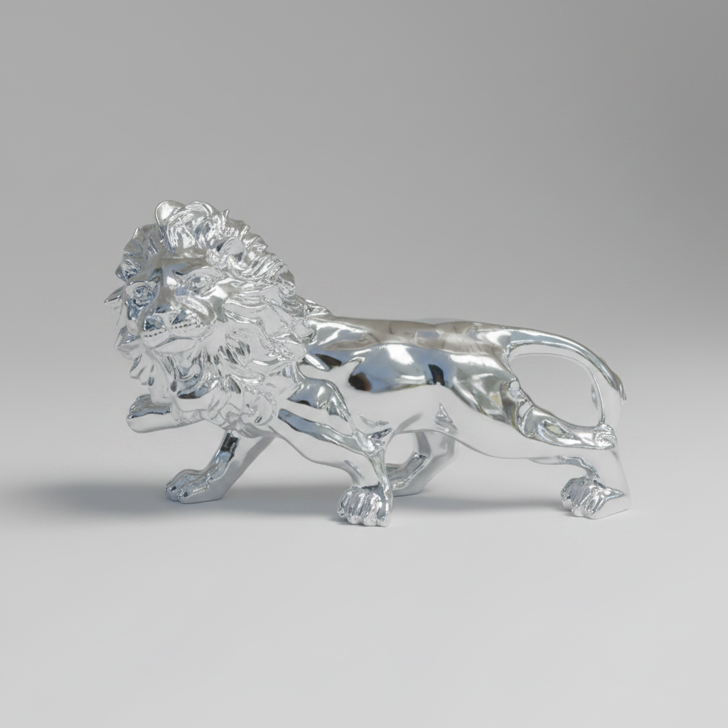 Lion 40 cm Silver