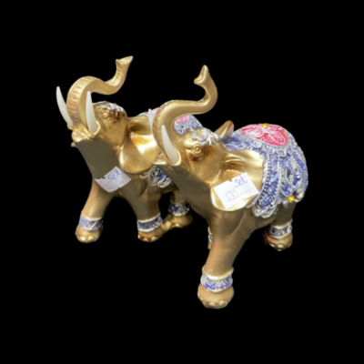 2 Elephant Set Gold