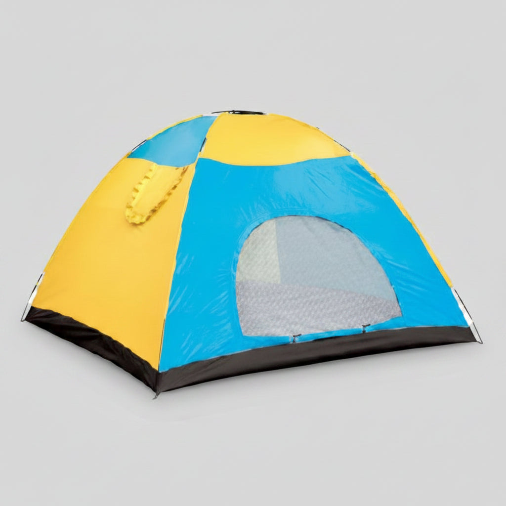 Portable Camping Waterproof Tent Yellow & Blue