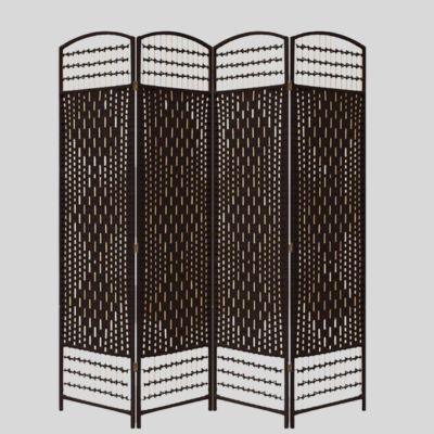 Room divider screen 4 panel 160cm X 170Cm Black (SPY-015-4)