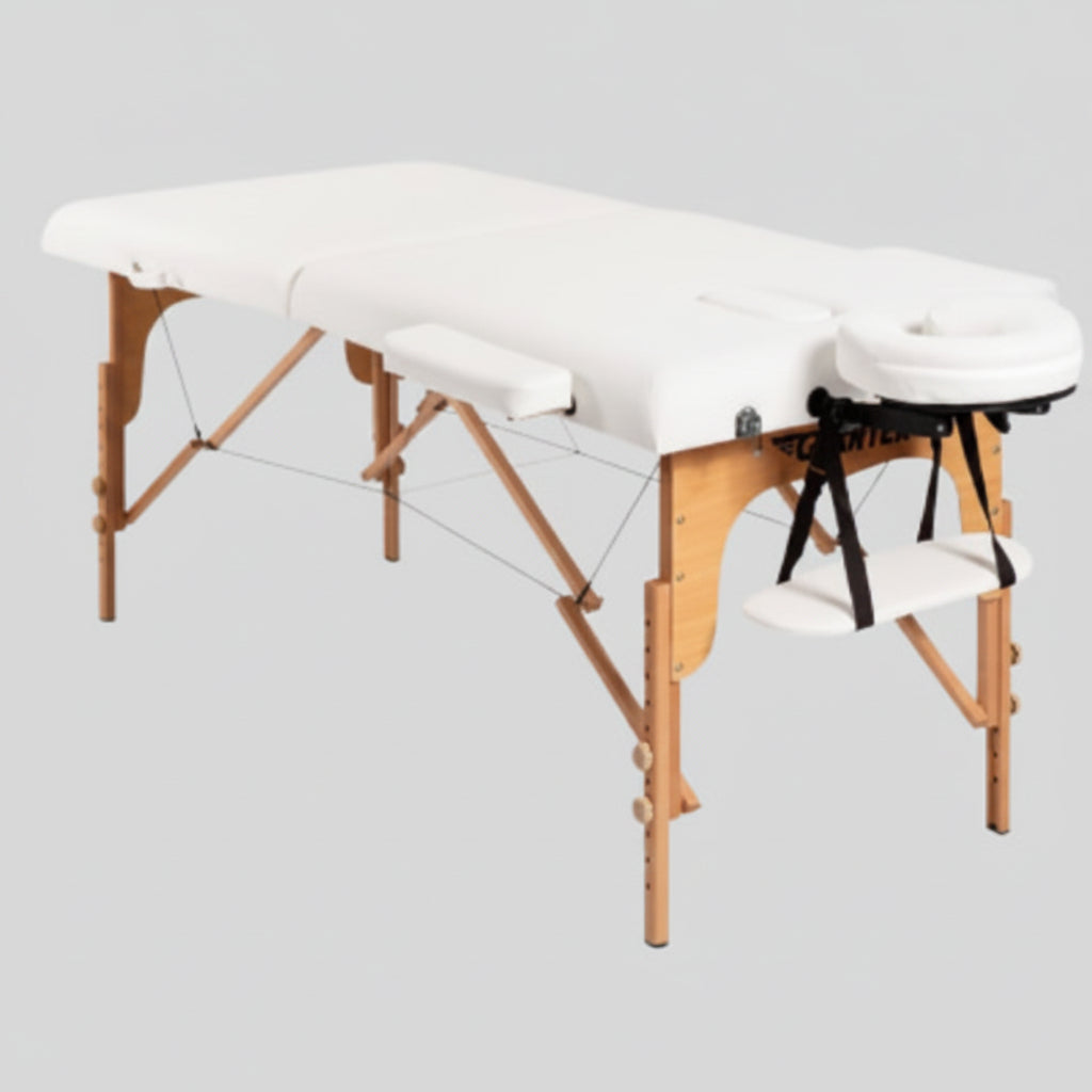 Portable Folding Massage Bed wooden White