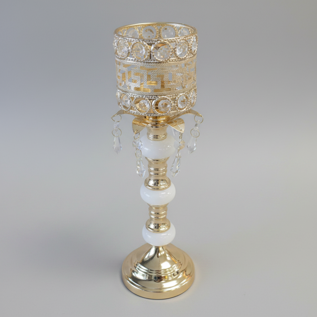 Buy 40cm Single Candle Holder Gold Finish for Your Living Room