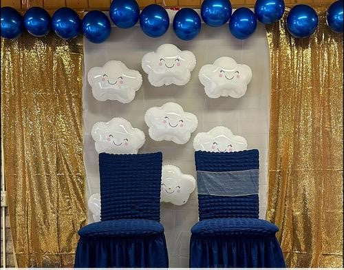 Gold Sequin Backdrop Curtain Panels Stage 2 Pieces