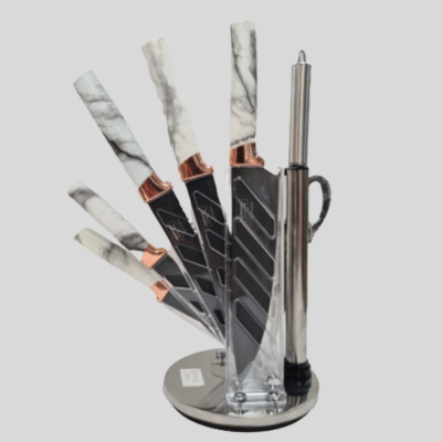 Knife Set-White Marble