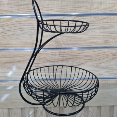 Fruit Basket 2 Tier Black Type 2