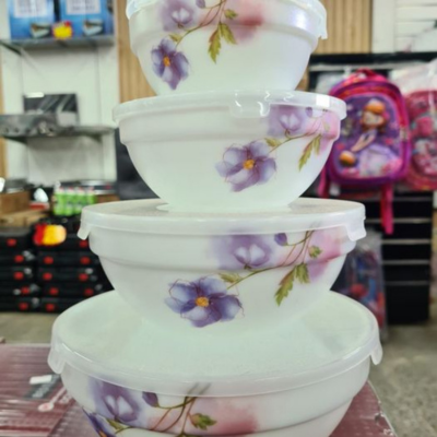 Bowl Set 3Pcs Blue Floral