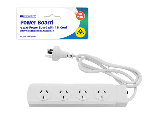 4 Way Power Board with 1 M Cord