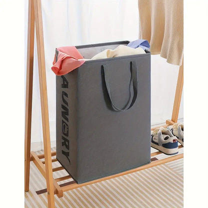 1pc Extra Large Stylish Laundry Basket - Durable Fabric Hamper with High Aesthetic Design, Efficient Closet Organizer, Portable Home Laundry Bin for Easy Handling