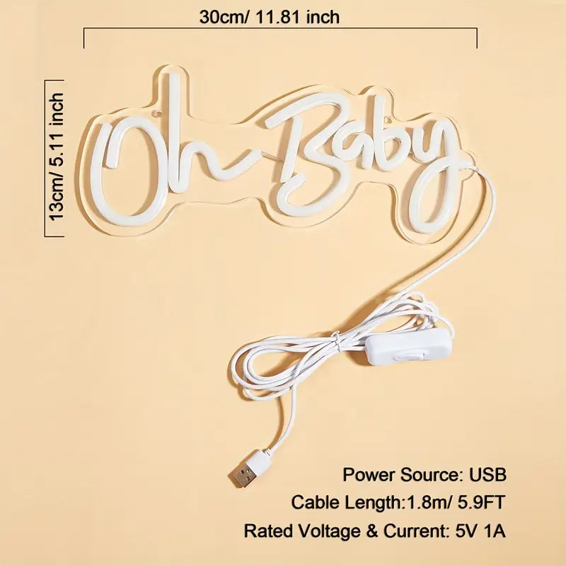 Oh Baby Neon Sign