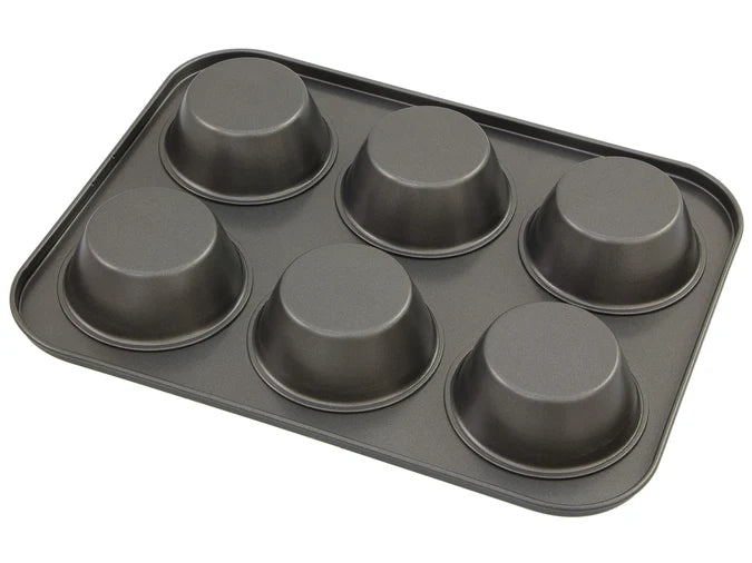 6 Cup Large Jumbo Muffin Pan 35cm x 26cm Non-Stick Baking Tray