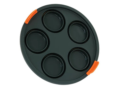 5 Cup Muffin Tray Air Fryer Insert - 21cm Round Collapsible Silicone